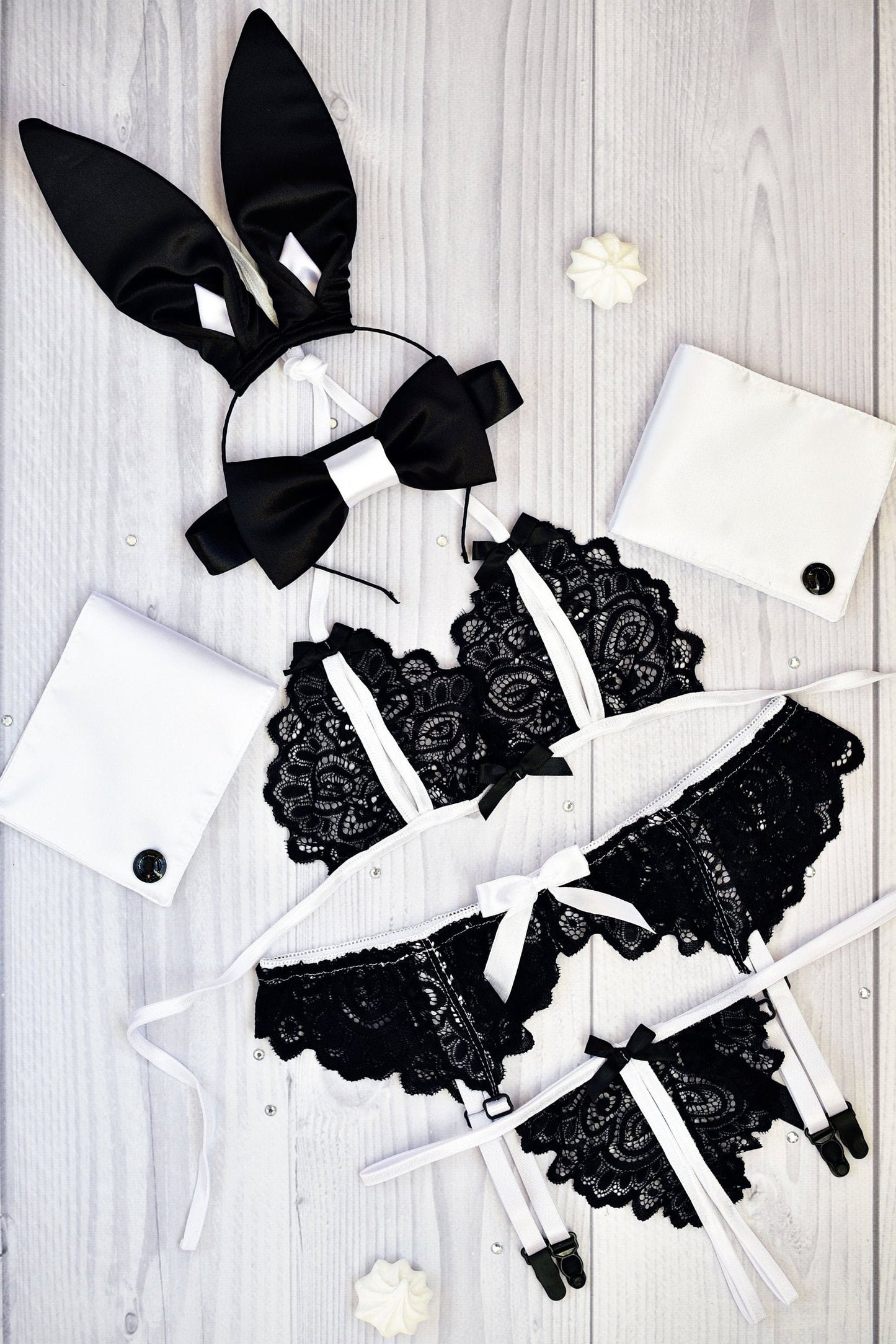 Sexy Bunny Cosplay Lace Lingerie Set
