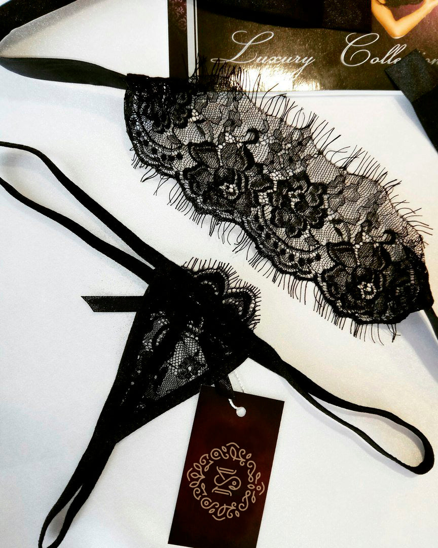 Erotic Set: Blindfold and Thong