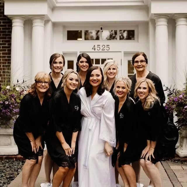 Bride's tribe in bridal robes