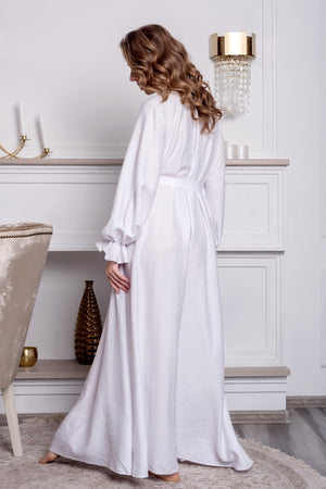 Elegant White Robe - Back Detail