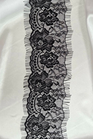 Black lace trim