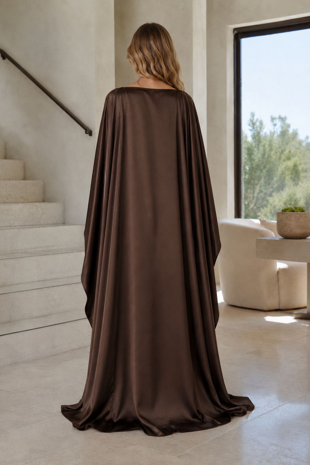 Satin Bridal Cape – Long Evening Dress Cover-Up