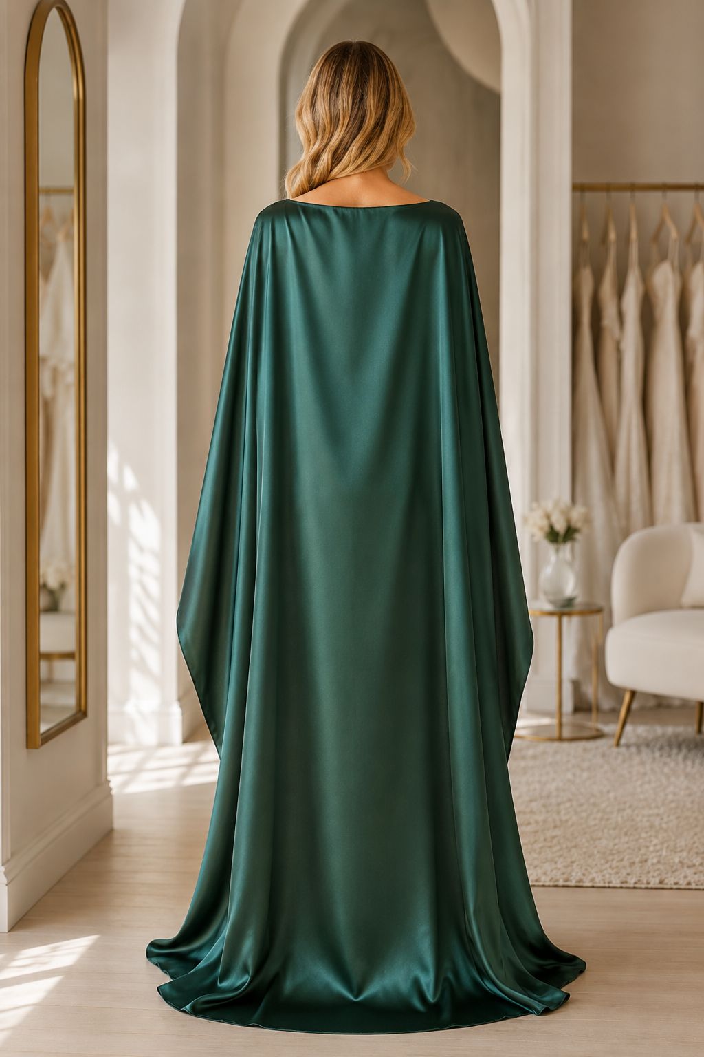Satin Bridal Capelet for Wedding and Evening Dresses