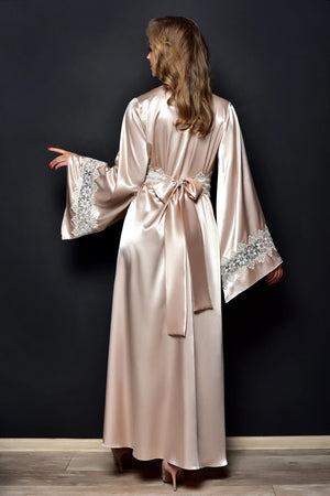 Romantic handmade robe gift for bride