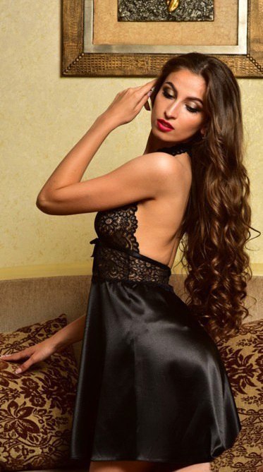 Bachelorette Party Outfit - Lace Nightgown with Open Back