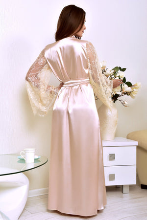 Bridal Lace Robe - Back View
