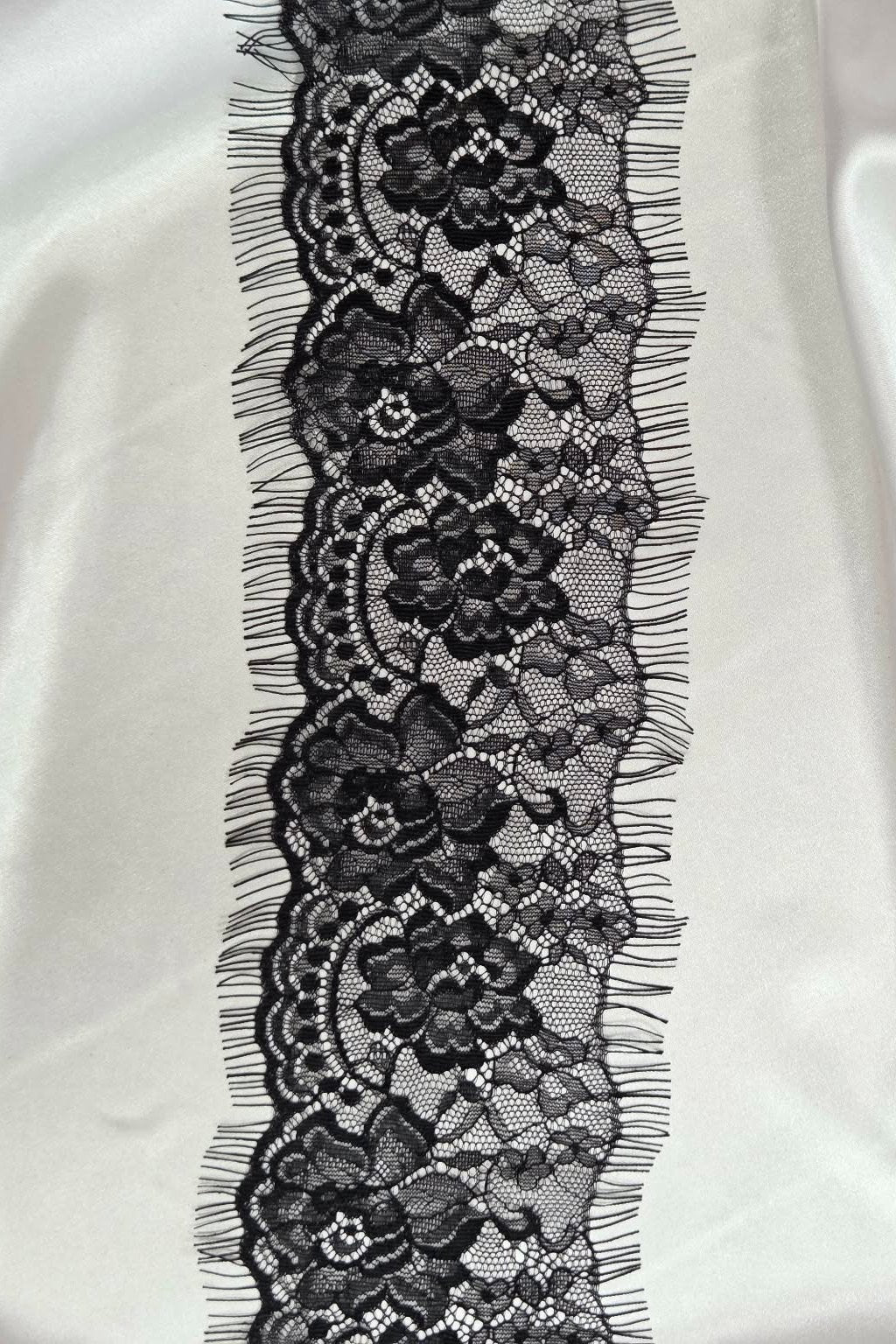 Black lace trim