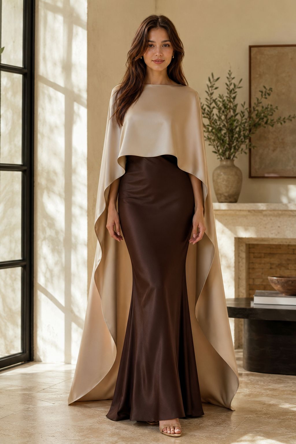 Satin Bridal Cape – Wedding Dress Cover Up – Elegant Poncho