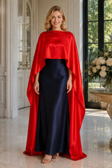 Formal Satin Poncho Cape for Dresses