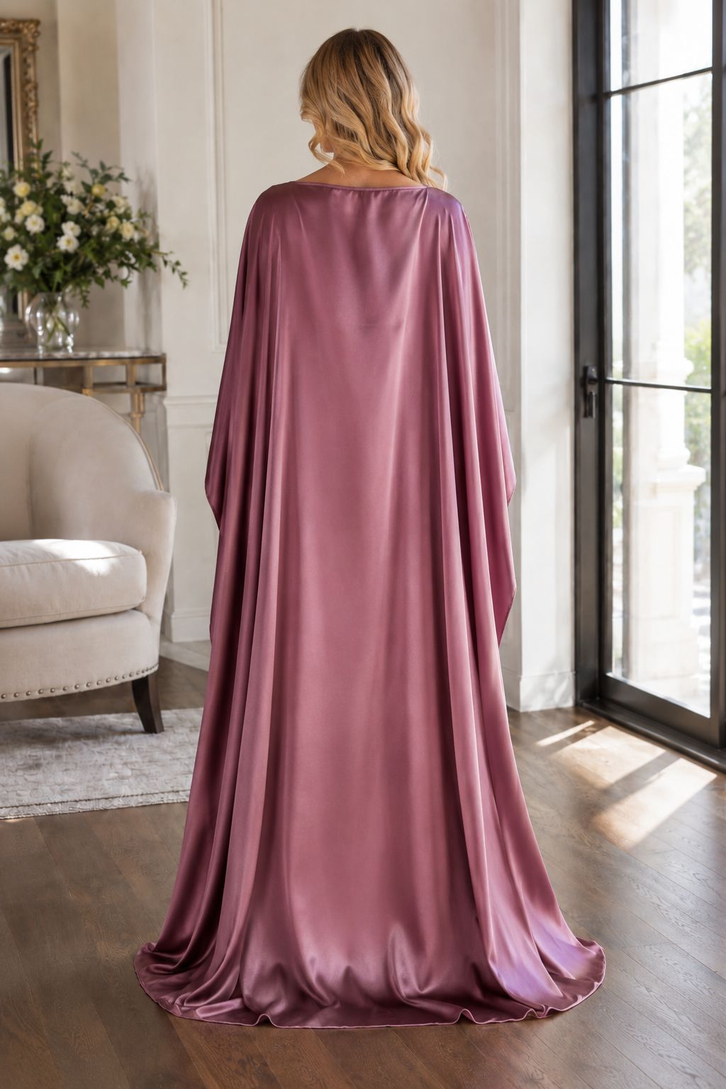 Luxury Satin Evening Capelet for Formal Occasions