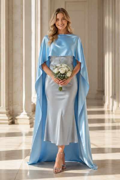 Elegant Satin Cape for Bridesmaids and Wedding Guests