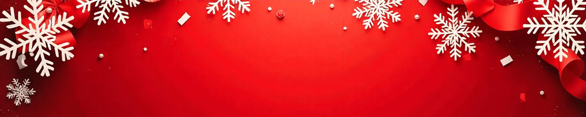 Christmas 2026 gift idea - snowflakes and red ribbons