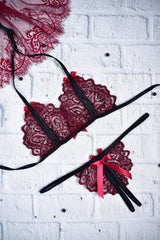 Erotic Lingerie Set: Open Bra & Thong