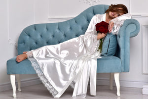 Perfect Gift - bridal lace bathrobe