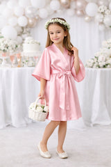 Junior Flower Girl Satin Robe – Kids Kimono