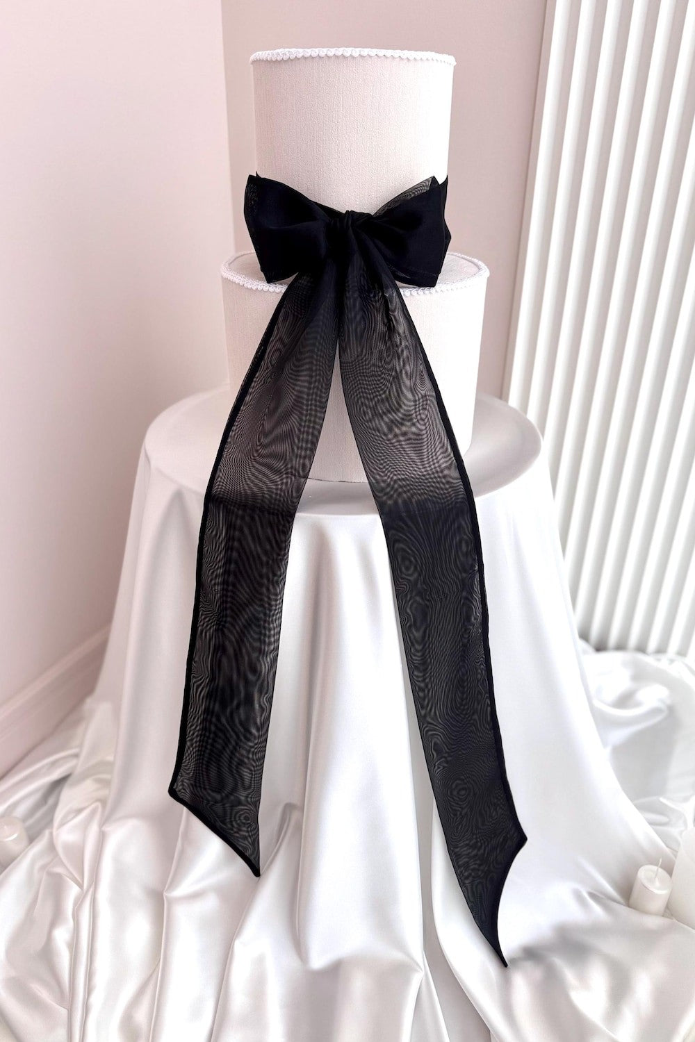 Chiffon Ribbon Wedding Cake Topper Bow