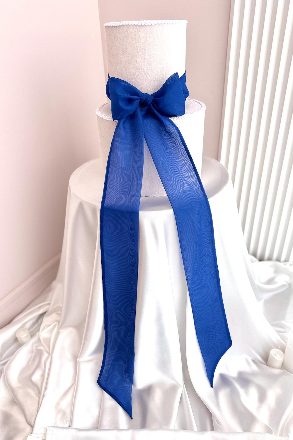 Chiffon Ribbon Wedding Cake Topper Bow