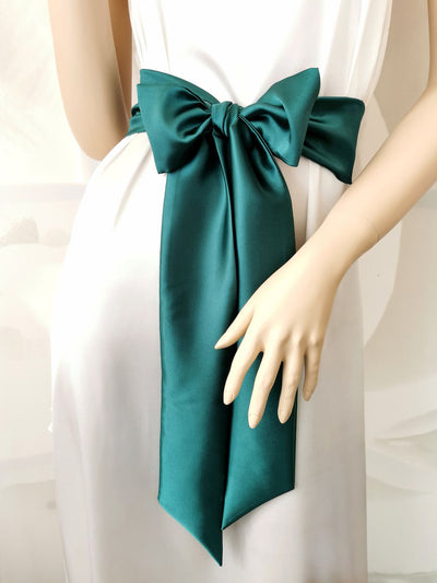 Dark Green Satin Sash