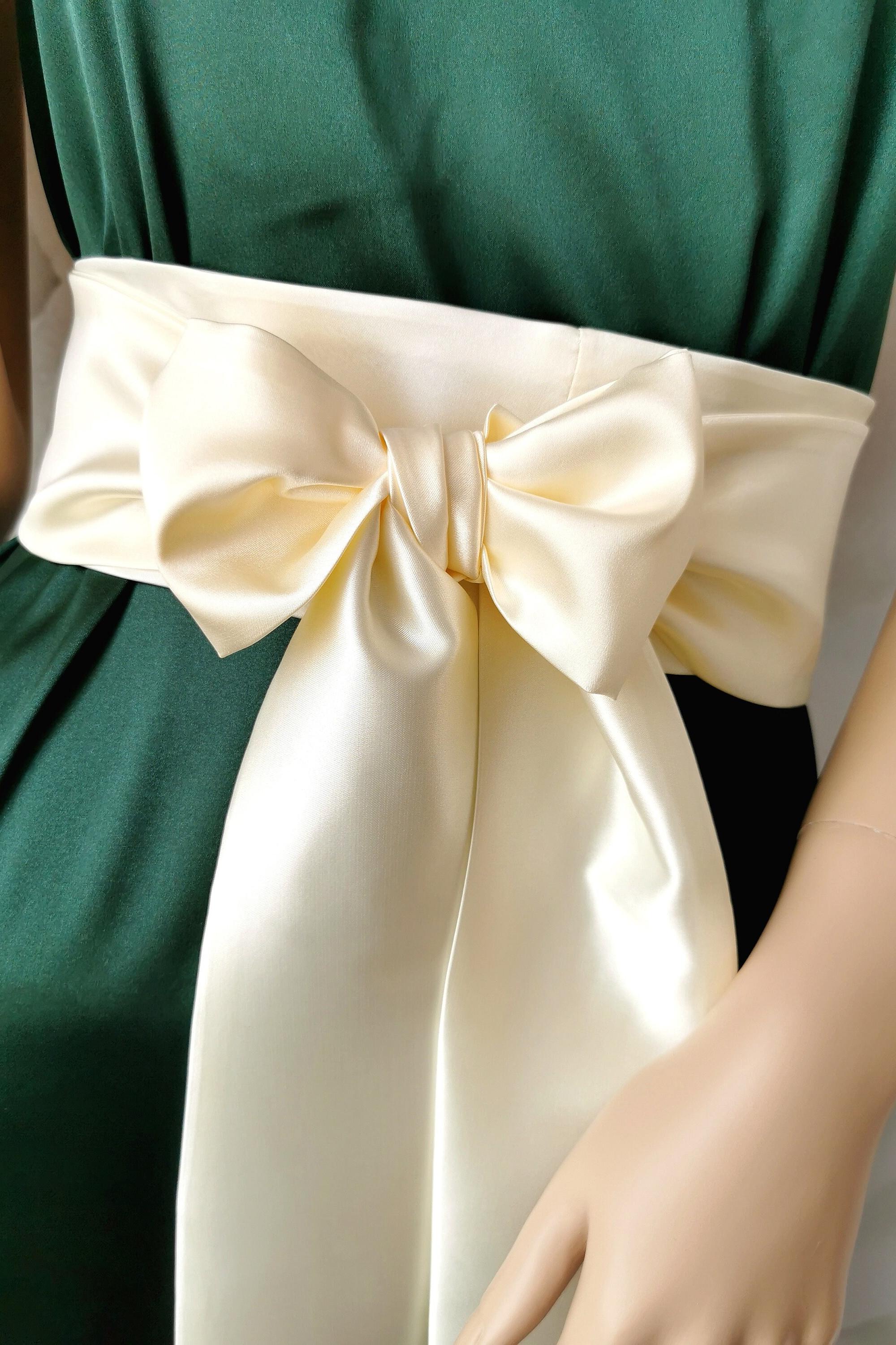 Bridal sash belt adds a touch of sophistication to dress instantly