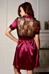Luxury satin nightwear, handmade bridal robe
