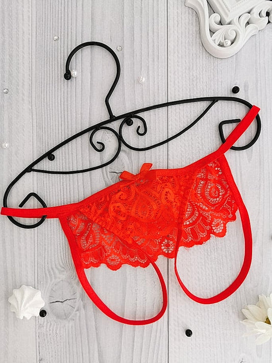2-piece wedding night lingerie in sensual red lace