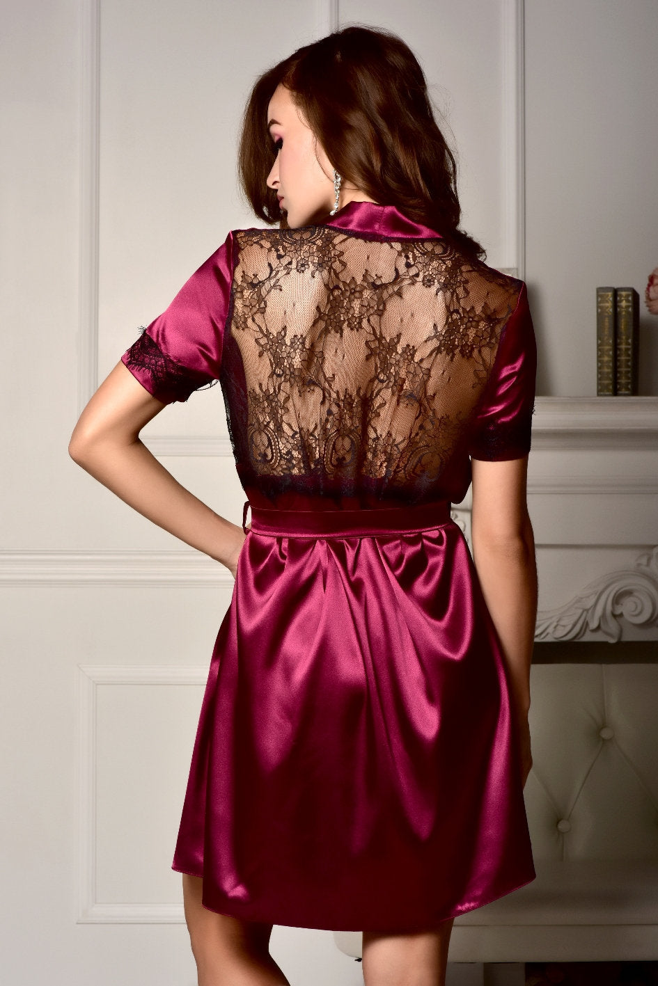 Burgundy Satin Robe - Perfect for Bridesmaids