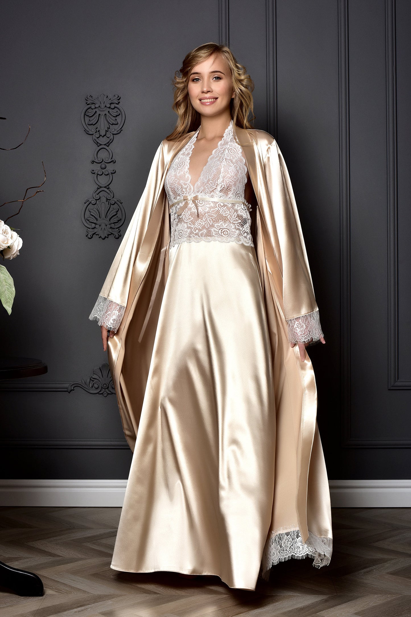 Luxurious Silky Satin Fabric - The Essence of Romance in Bridal Loungewear