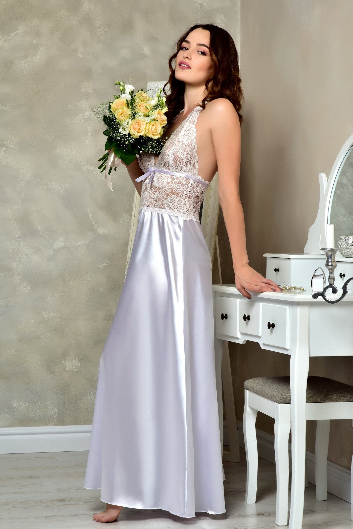 Bridal Lace Nightgown – Sexy Lingerie