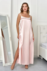 Pink Maxi Nightdress - Front View